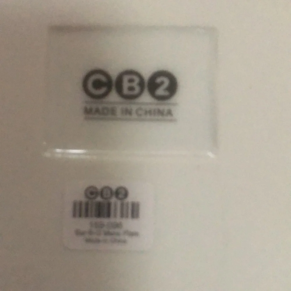Crate & Barrel Bar-B-Q Menu Appetizer Square Plates- set of 5!